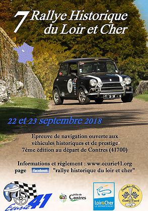 7ème Rallye Historique du Loir et Cher – 22 et 23 septembre 2018 – Contres, Loir et Cher